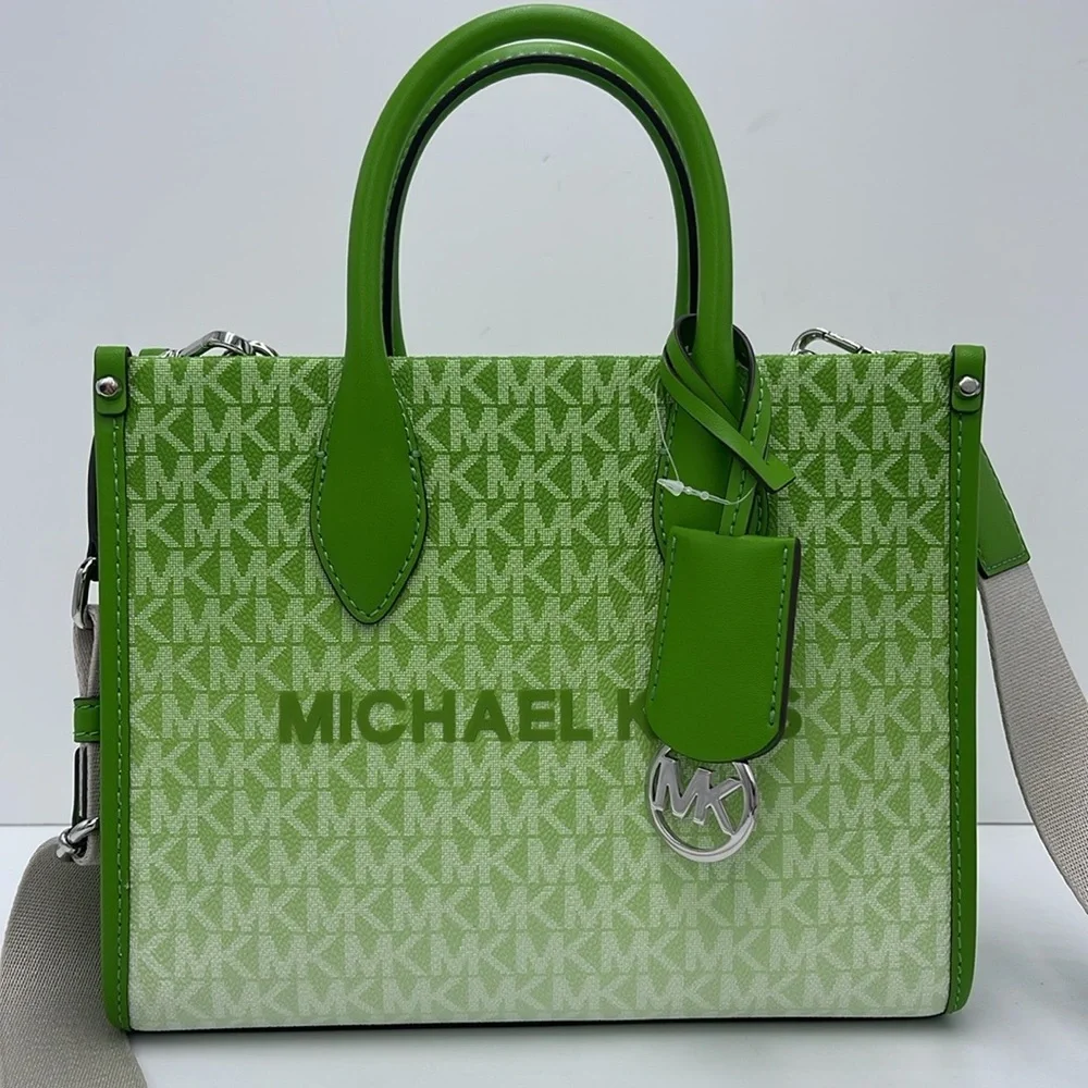 Michael Kors Mirella Small Ombré Signature Logo Crossbody Bag COLOR JUNGLE NWT